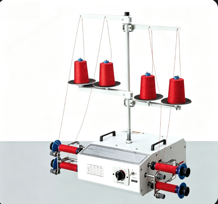 Sewing Thread In Textile - เครื่องม้วนด้ายอัตโนมัติ 4 หลอด สำหรับงานเย็บปักถักร้อย อุปกรณ์ม้วนด้ายสำหรับโรงงานสิ่งทอ