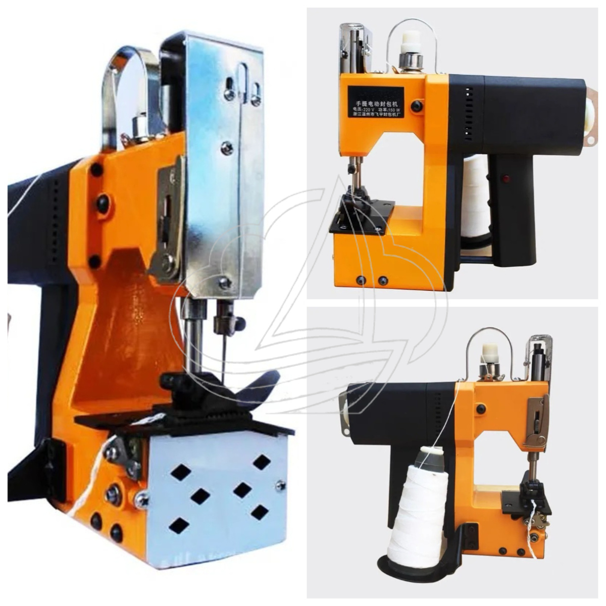 Sewing Machine For Textile - จักรเย็บผ้าไฟฟ้า GK9-001 210W แบบพกพา พร้อมอุปกรณ์เย็บริมผ้าอัตโนมัติ สำหรับถุงผ้าทอ