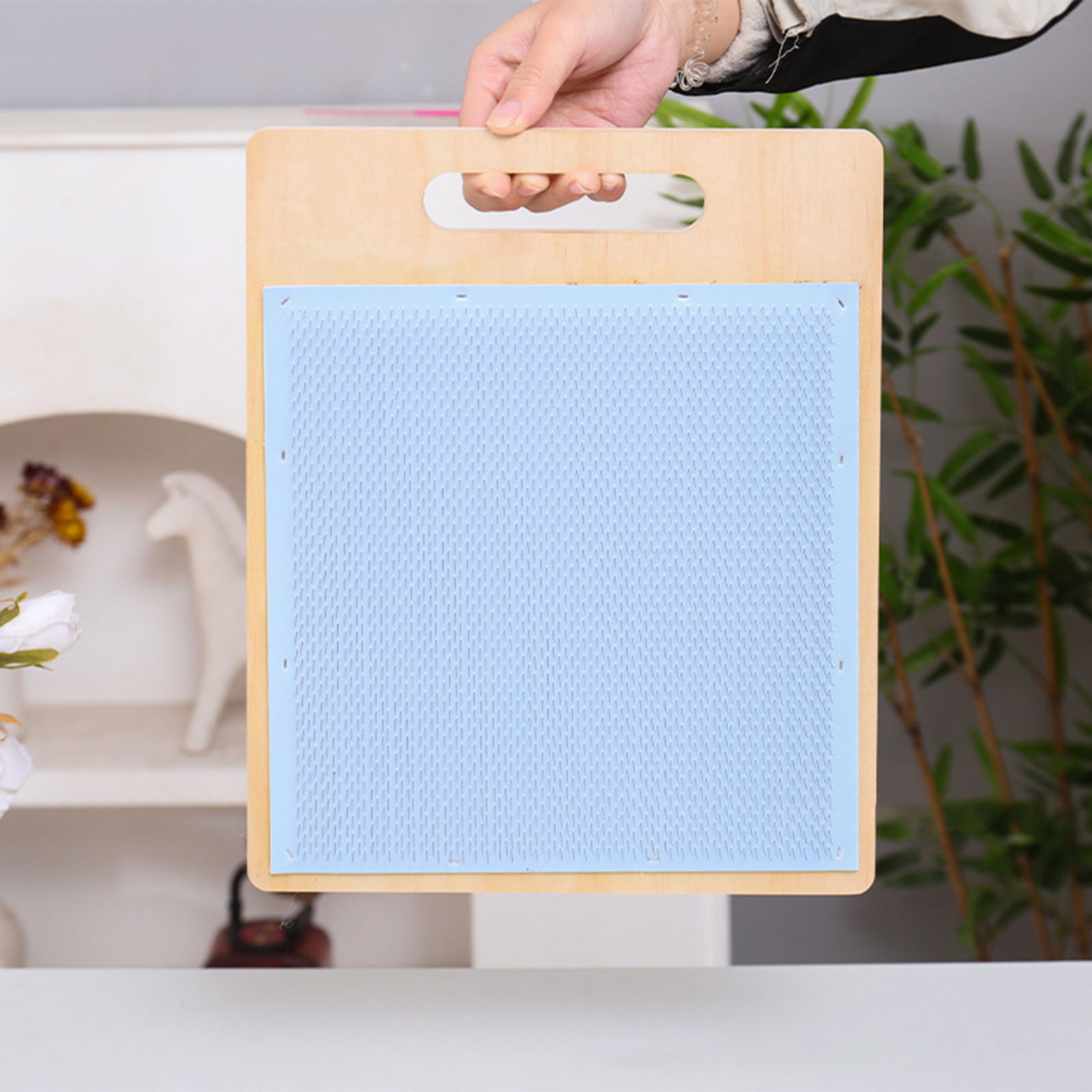 Textile Sewing Support - แผ่นผสมขนสัตว์ ชุดแปรงหวีขนสัตว์พร้อมแผ่นใยสำหรับปั่นด้าย ปรับระดับได้ รองรับงานสิ่งทอ