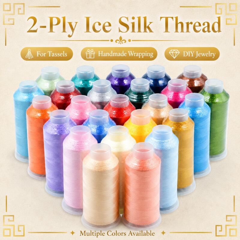 Sewing Thread In Textile - ด้ายพู่ห้อยแนวตั้ง 150D/2 เส้น ด้ายปักผ้า ด้ายเย็บผ้า DIY