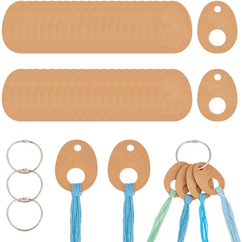 Embroidery Floss Thread - 100 ชิ้น Teardrop Floss ด้ายหยด Burlywood