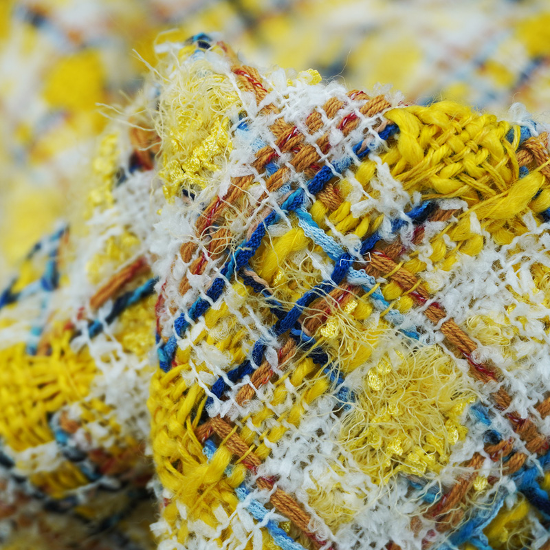 ผ้าทวีดบูเคเล่หลากสีเหลืองสดใส - Sewing Tweed บทวิจารณ์และราคา
