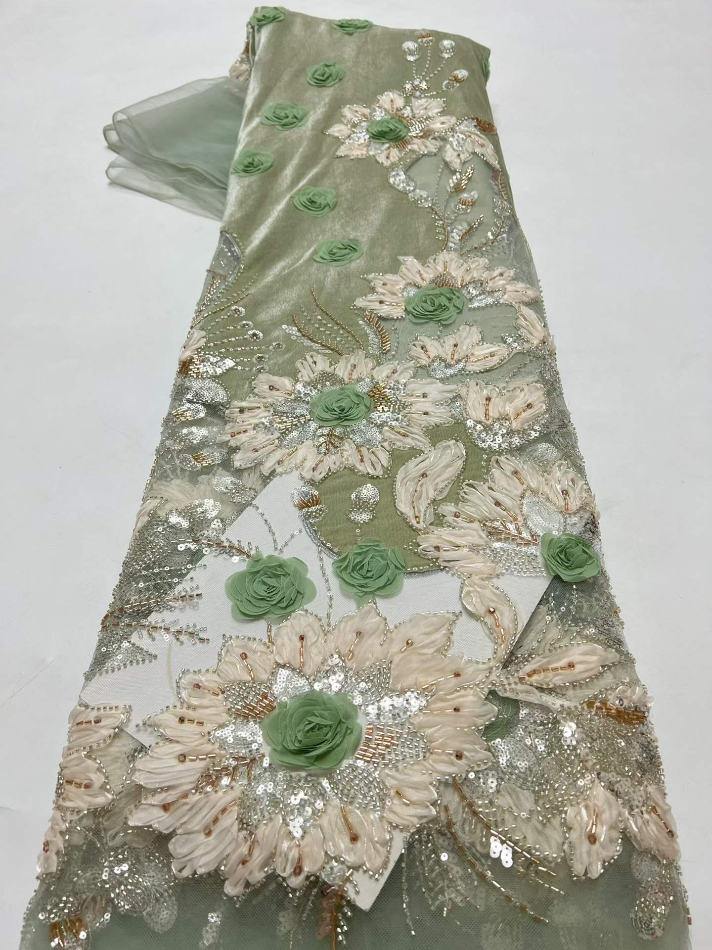 ผ้าลูกไม้กำมะหยี่แอฟริกันสีแดง - Sewing Velvet Fabric บทวิจารณ์และราคา