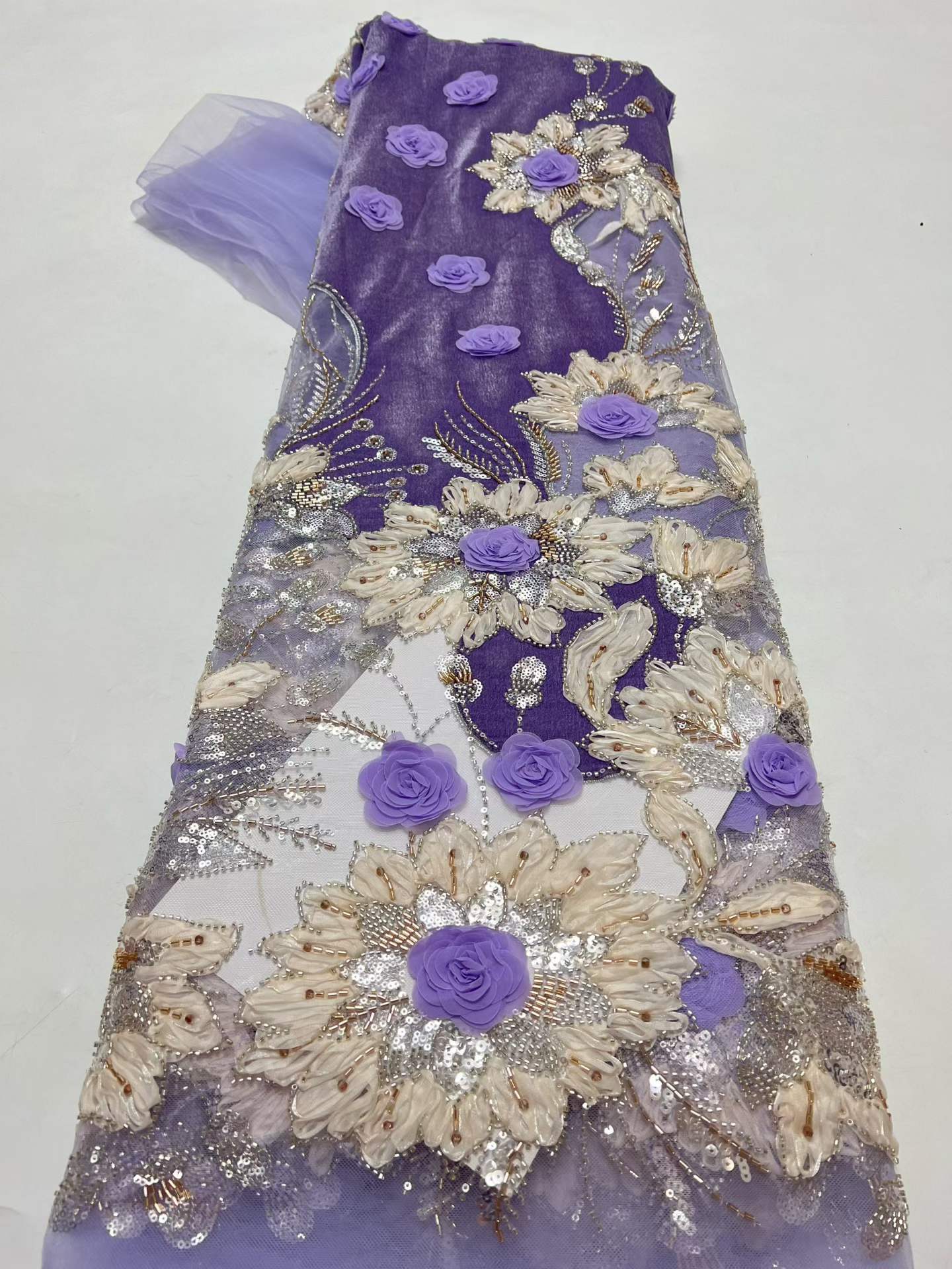 ผ้าลูกไม้กำมะหยี่แอฟริกันสีแดง - Sewing Velvet Fabric บทวิจารณ์และราคา