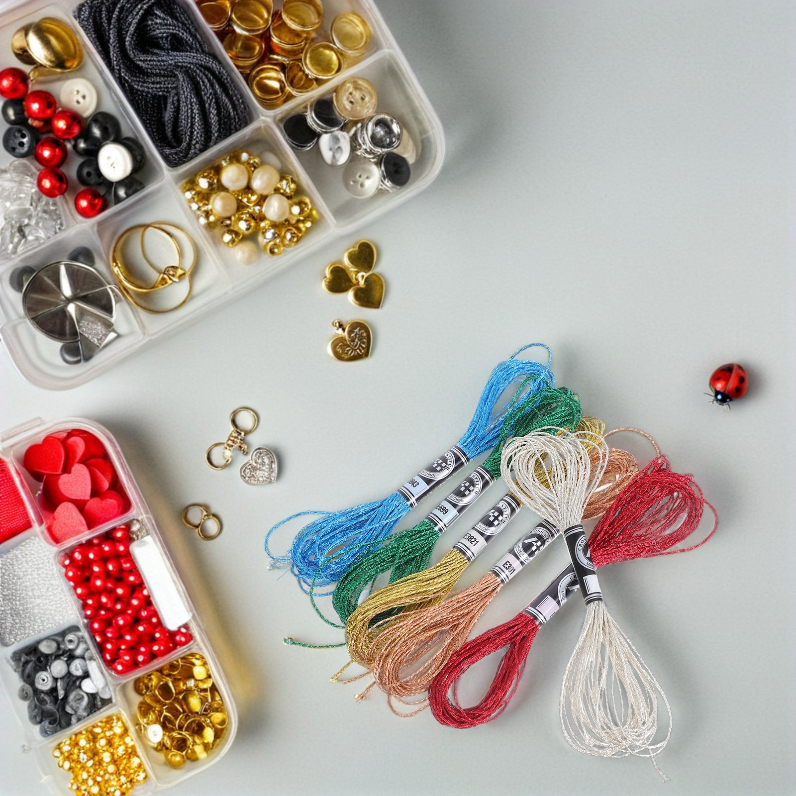 ด้ายปักลายเมทัลลิกแวววาว 6 ชิ้ - Embroidery Floss Thread บทวิจารณ์และราคา