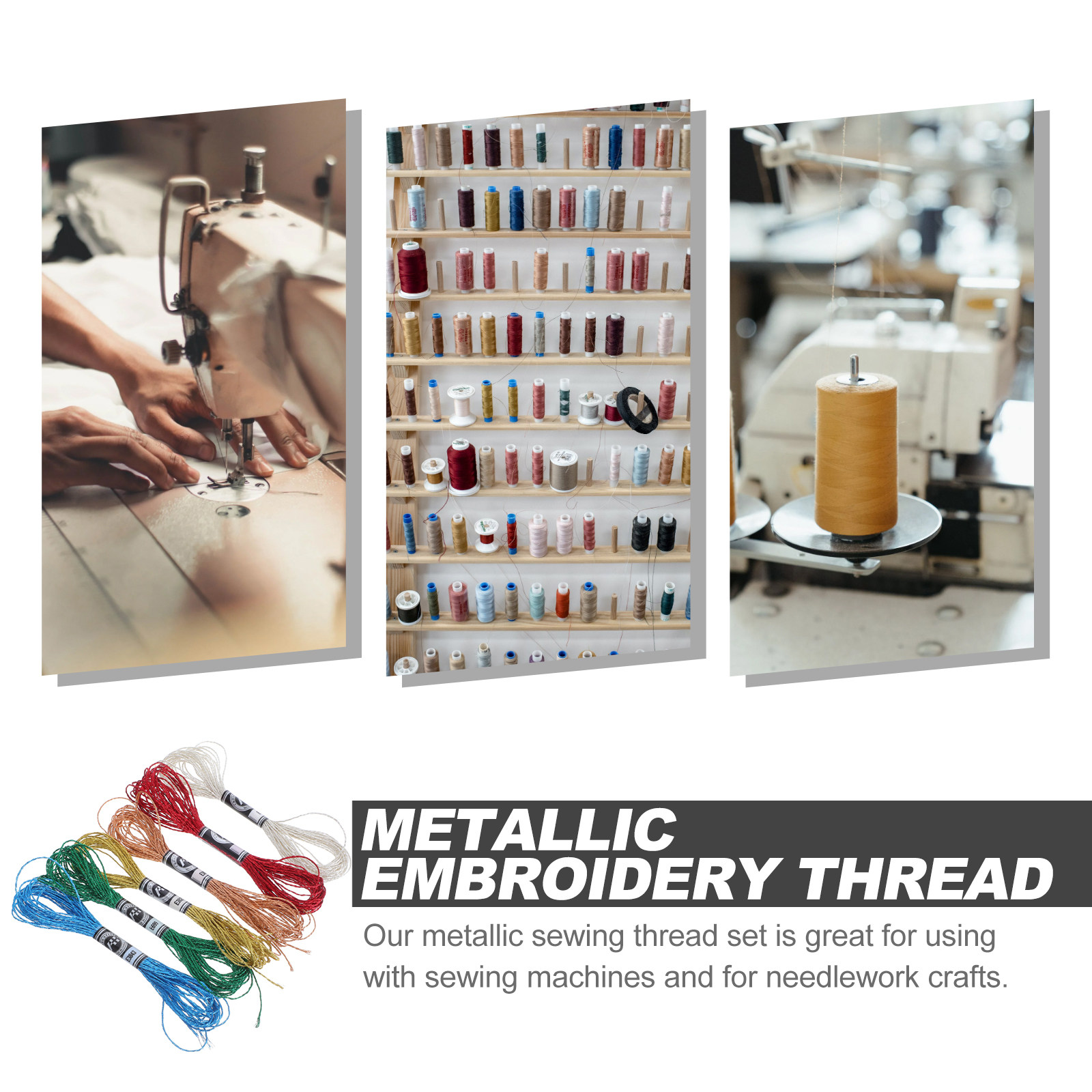 ด้ายปักลายเมทัลลิกแวววาว 6 ชิ้ - Embroidery Floss Thread บทวิจารณ์และราคา
