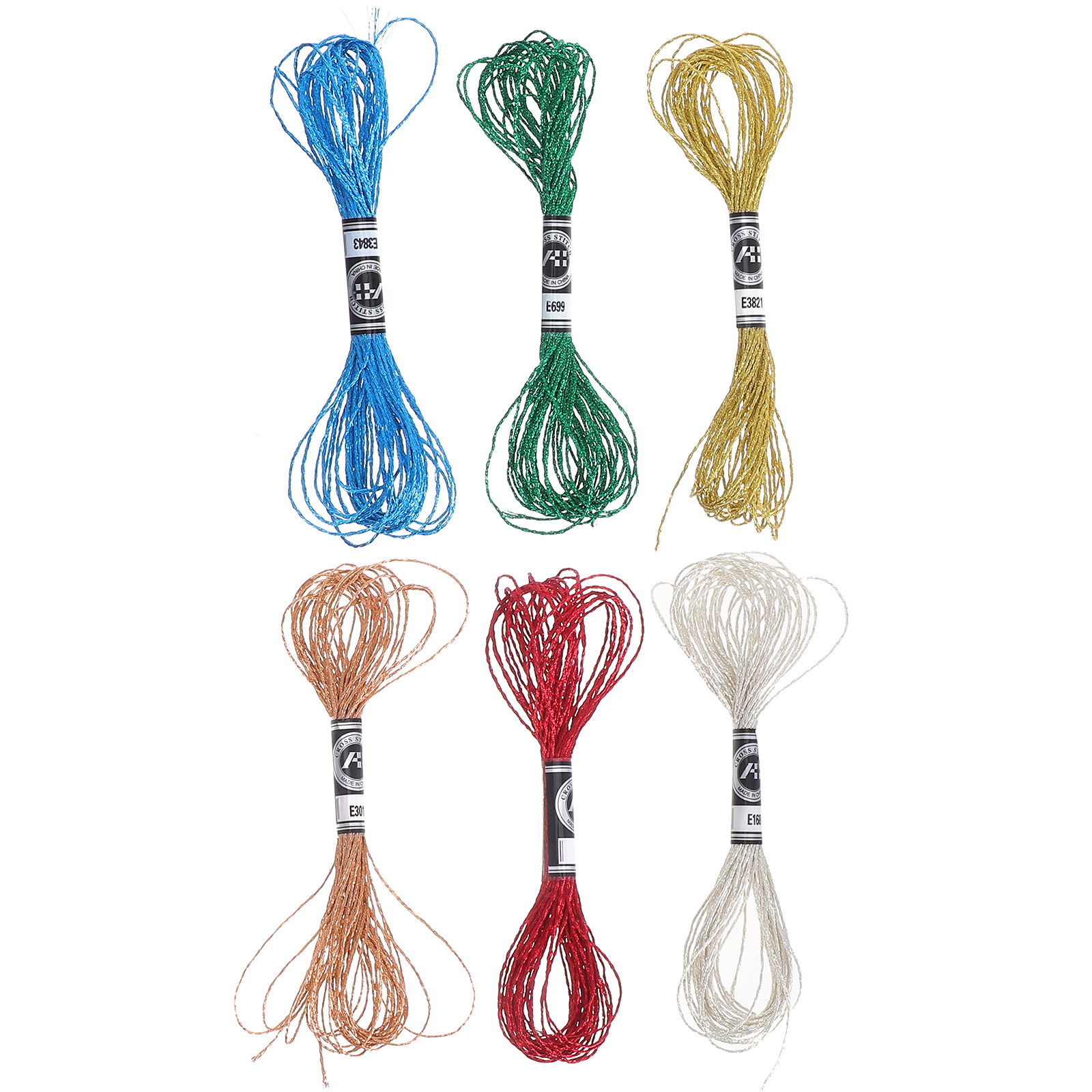 ด้ายปักลายเมทัลลิกแวววาว 6 ชิ้ - Embroidery Floss Thread บทวิจารณ์และราคา