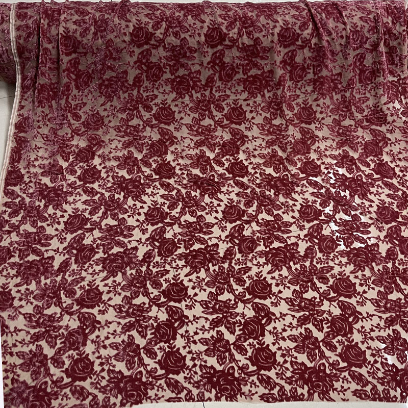 ผ้าไหมกํามะหยี่สไตล์จีน-Red Ro - Sewing Velvet Fabric บทวิจารณ์และราคา