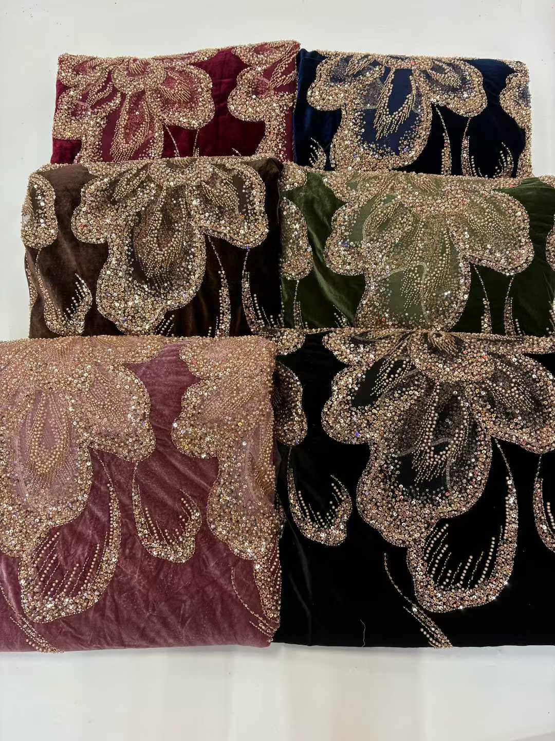 ผ้าลูกไม้ปักเลื่อมแบบหนักสไตล์ - Sewing Velvet Fabric บทวิจารณ์และราคา