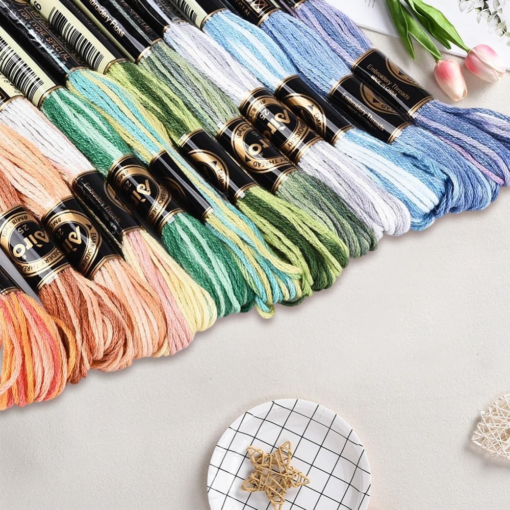 ไหมปักครอสติช 12 ม้วน 105 หลา  - Embroidery Floss Thread บทวิจารณ์และราคา