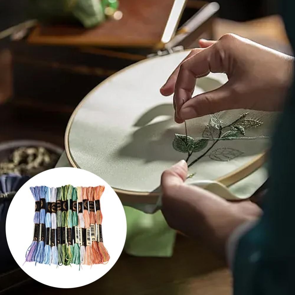 ไหมปักครอสติช 12 ม้วน 105 หลา  - Embroidery Floss Thread บทวิจารณ์และราคา