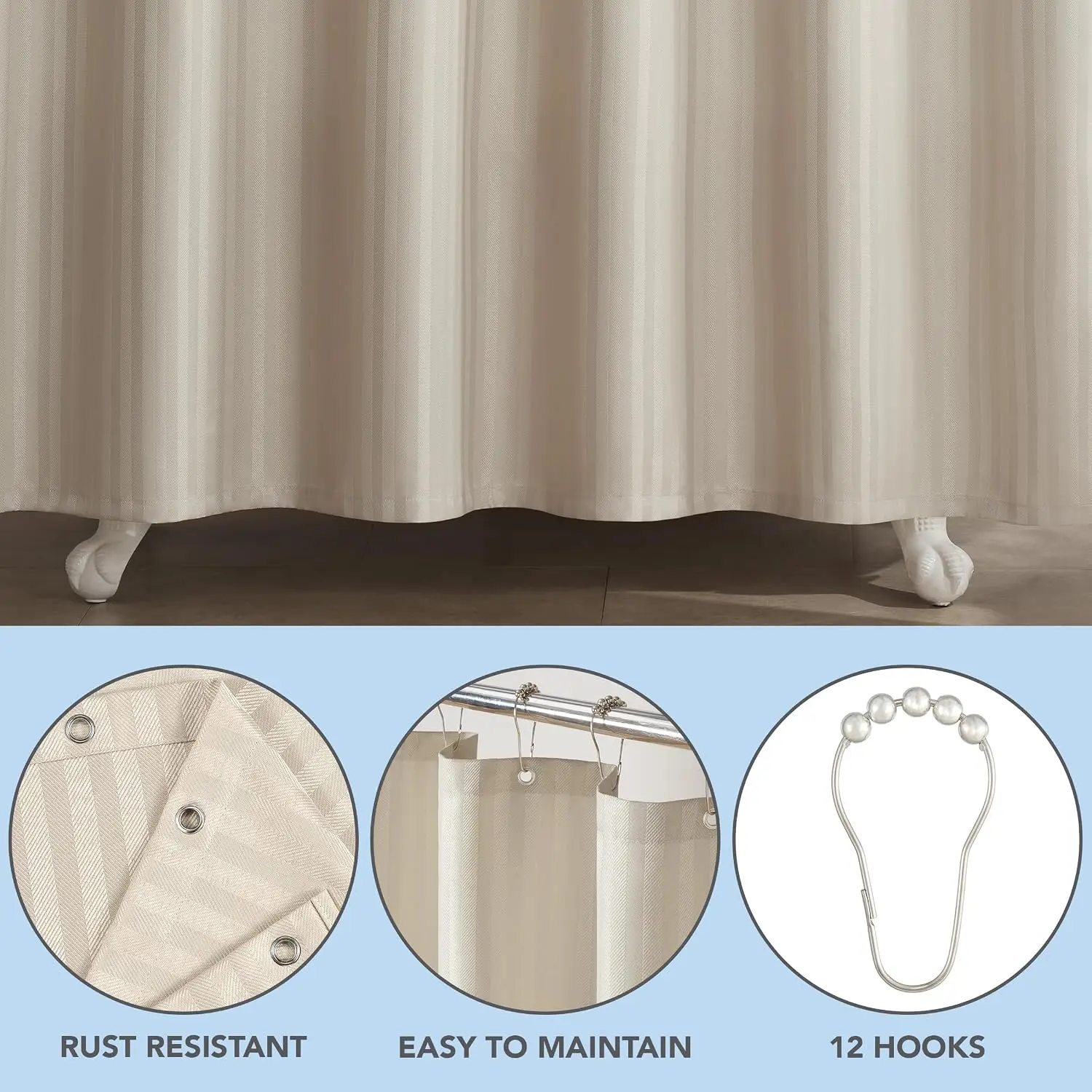 Arkwright Bulk Shower Curtain  - Fabric Weight Set บทวิจารณ์และราคา