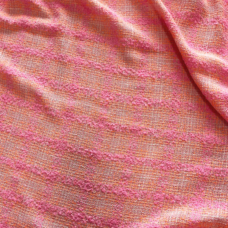 ผ้าทวีดลายตารางสีชมพูและสีส้มพ - Sewing Tweed บทวิจารณ์และราคา