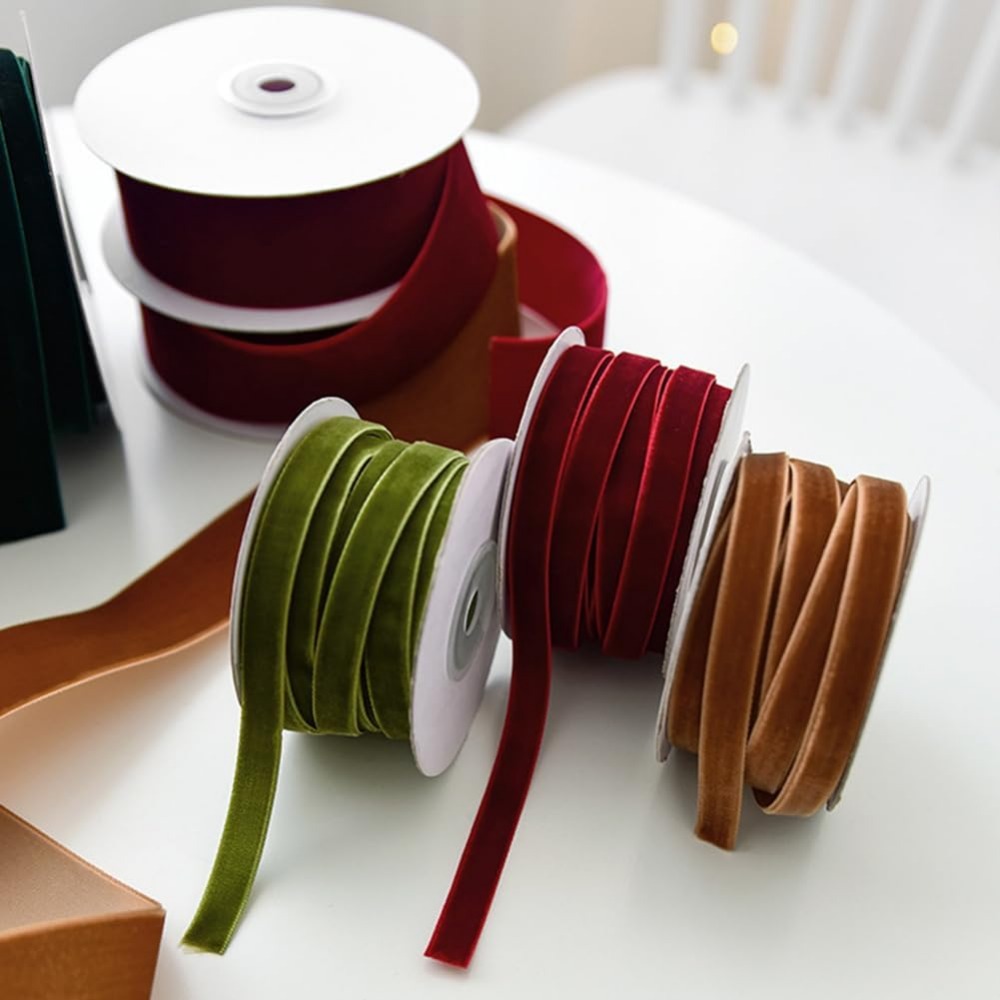 2 ม้วน 21.88 หลา 3/8 นิ้วสีเขี - Sewing Velvet Fabric บทวิจารณ์และราคา