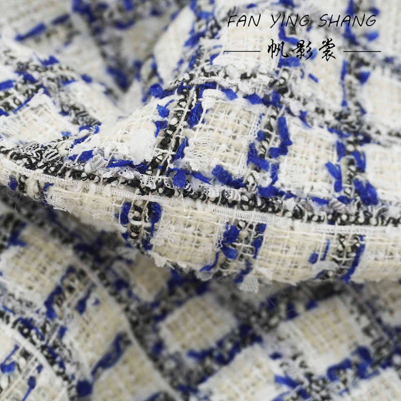 ผ้าทวีดขนสัตว์ลายตารางสีน้ำเงิ - Sewing Tweed บทวิจารณ์และราคา