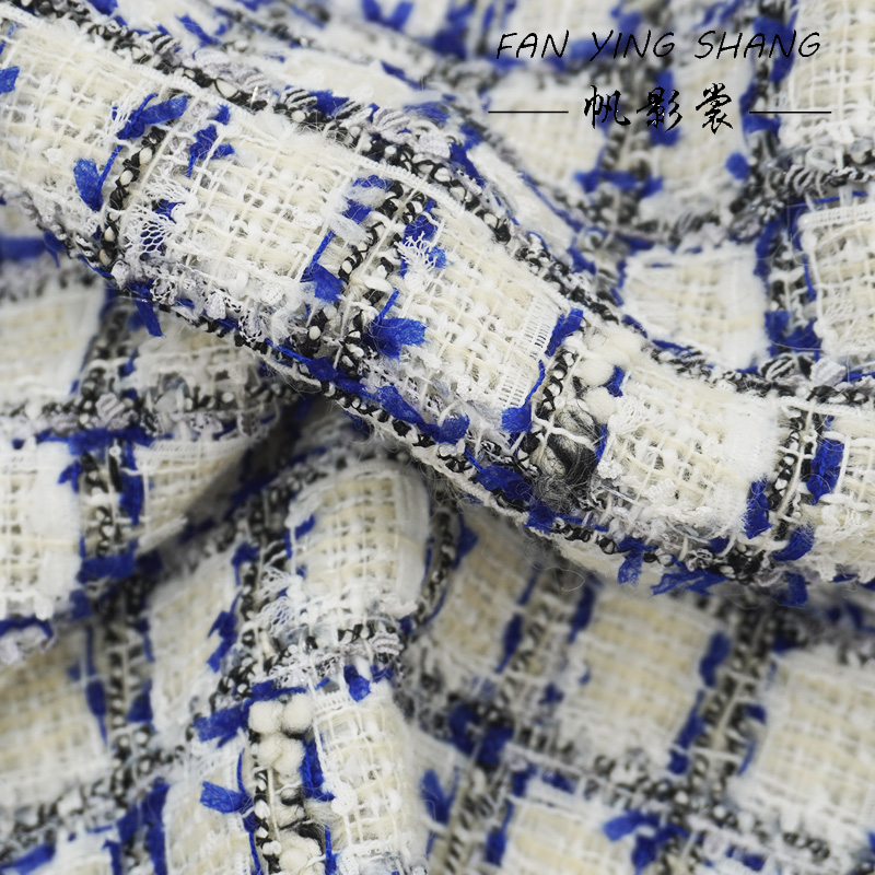 ผ้าทวีดขนสัตว์ลายตารางสีน้ำเงิ - Sewing Tweed บทวิจารณ์และราคา