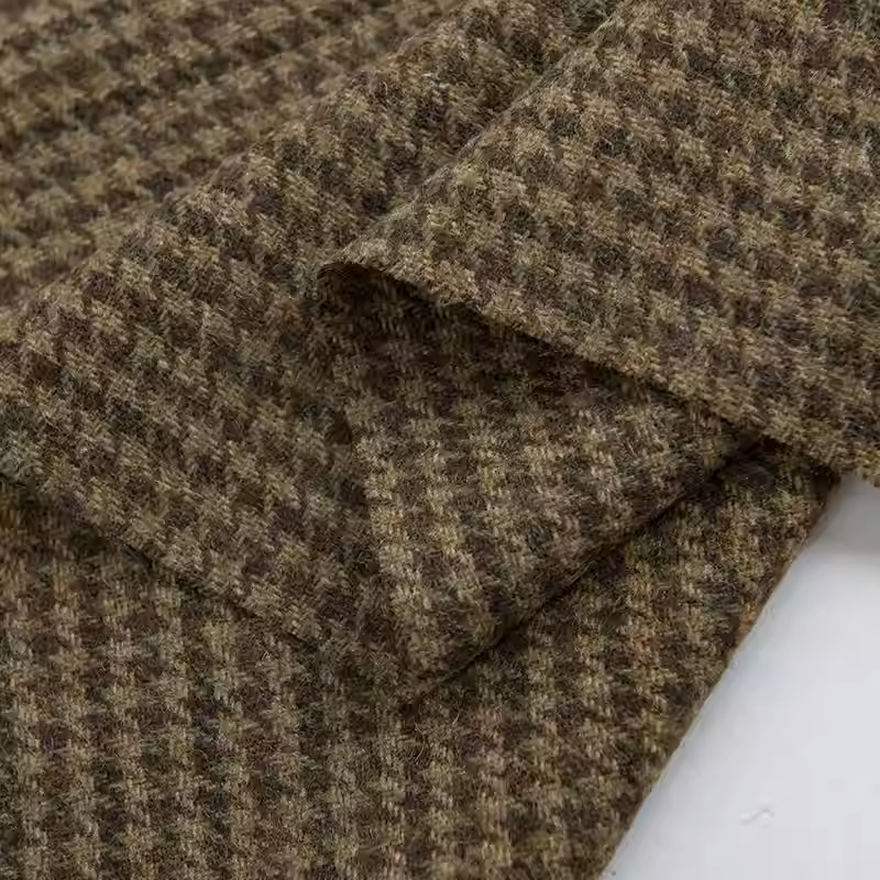 ผ้าทวีดถักลายฮาวด์ทูธสีน้ำตาลอ - Sewing Tweed บทวิจารณ์และราคา