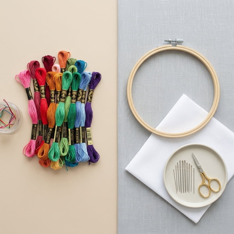 ไหมปักครอสติช DMC 100 สี ทำจาก - Embroidery Floss Thread บทวิจารณ์และราคา