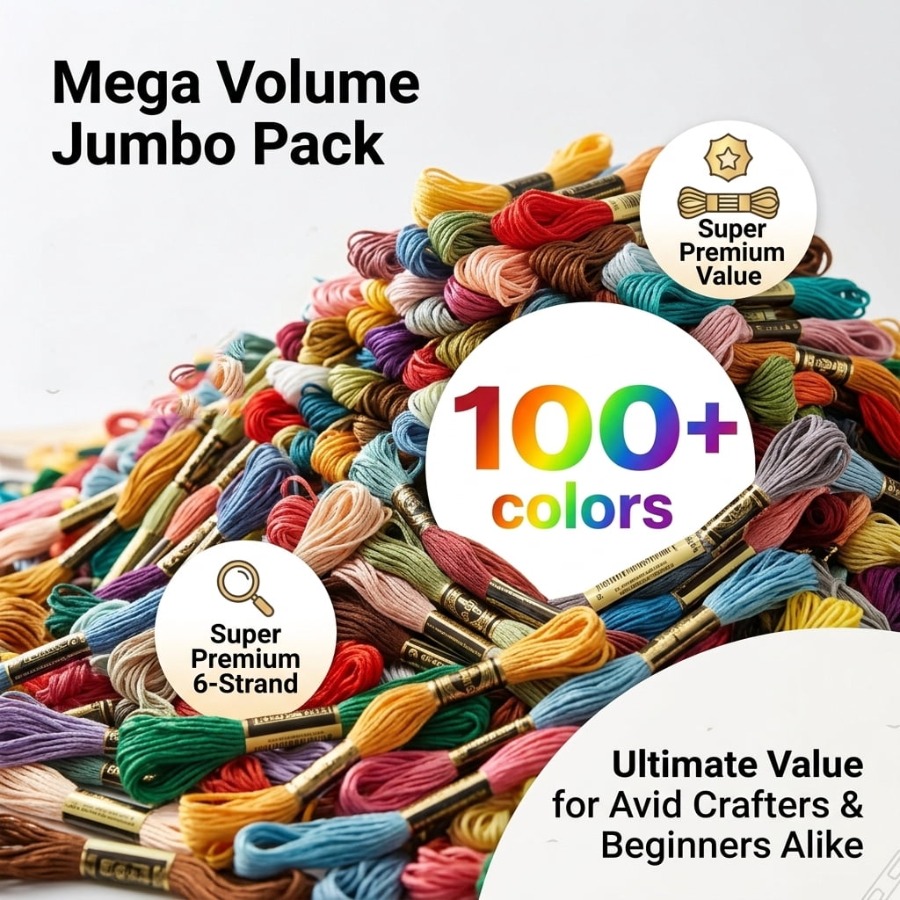 ไหมปักครอสติช DMC 100 สี ทำจาก - Embroidery Floss Thread บทวิจารณ์และราคา