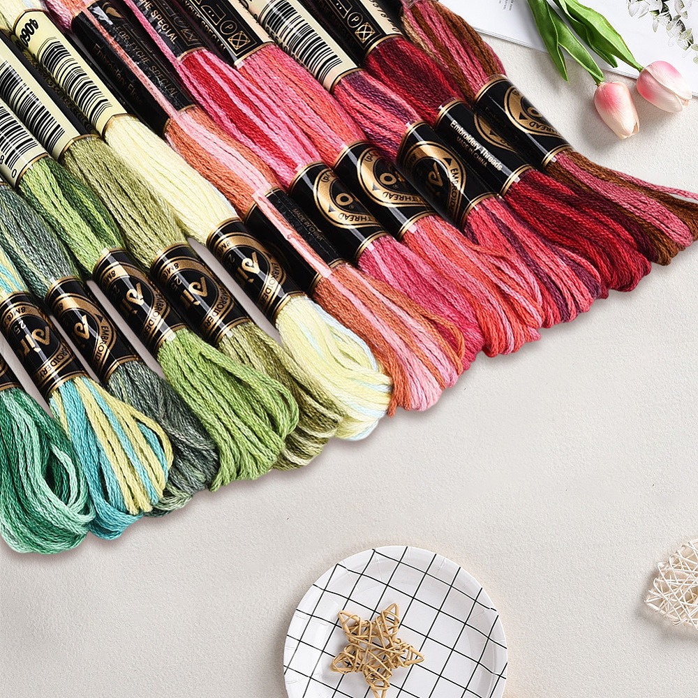 ด้ายปักไหมพรม 105 หลา 6 เส้น ด - Embroidery Floss Thread บทวิจารณ์และราคา